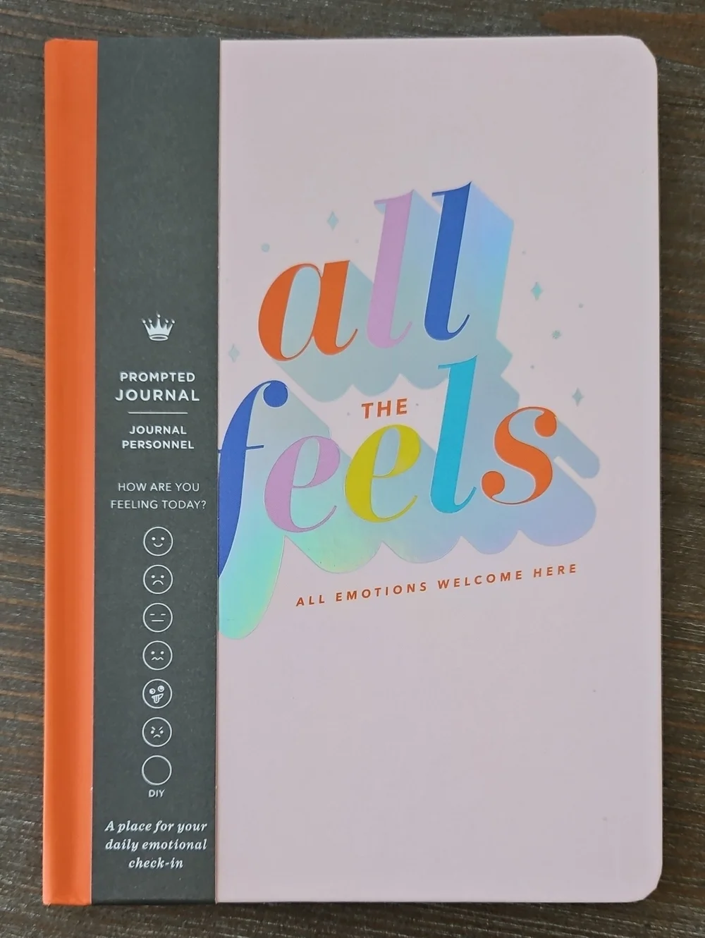 Hallmark All the Feels Prompted Journal - Pink with Rainbow Foil New